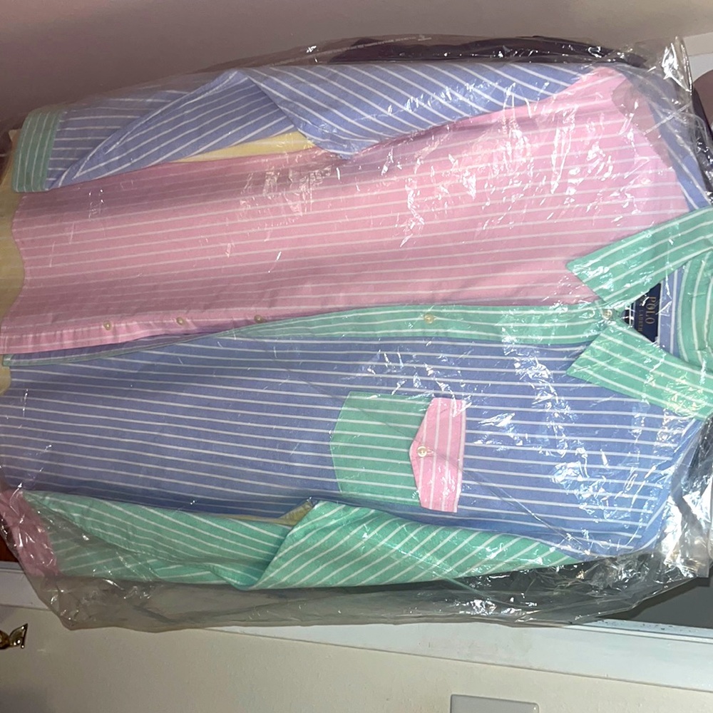 XXL polo Ralph Lauren button down multi-colored